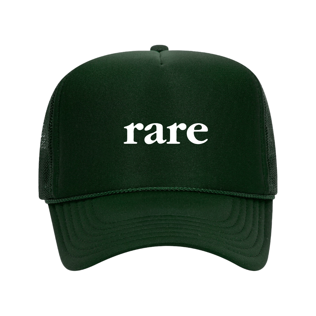 rare logo trucker dark green