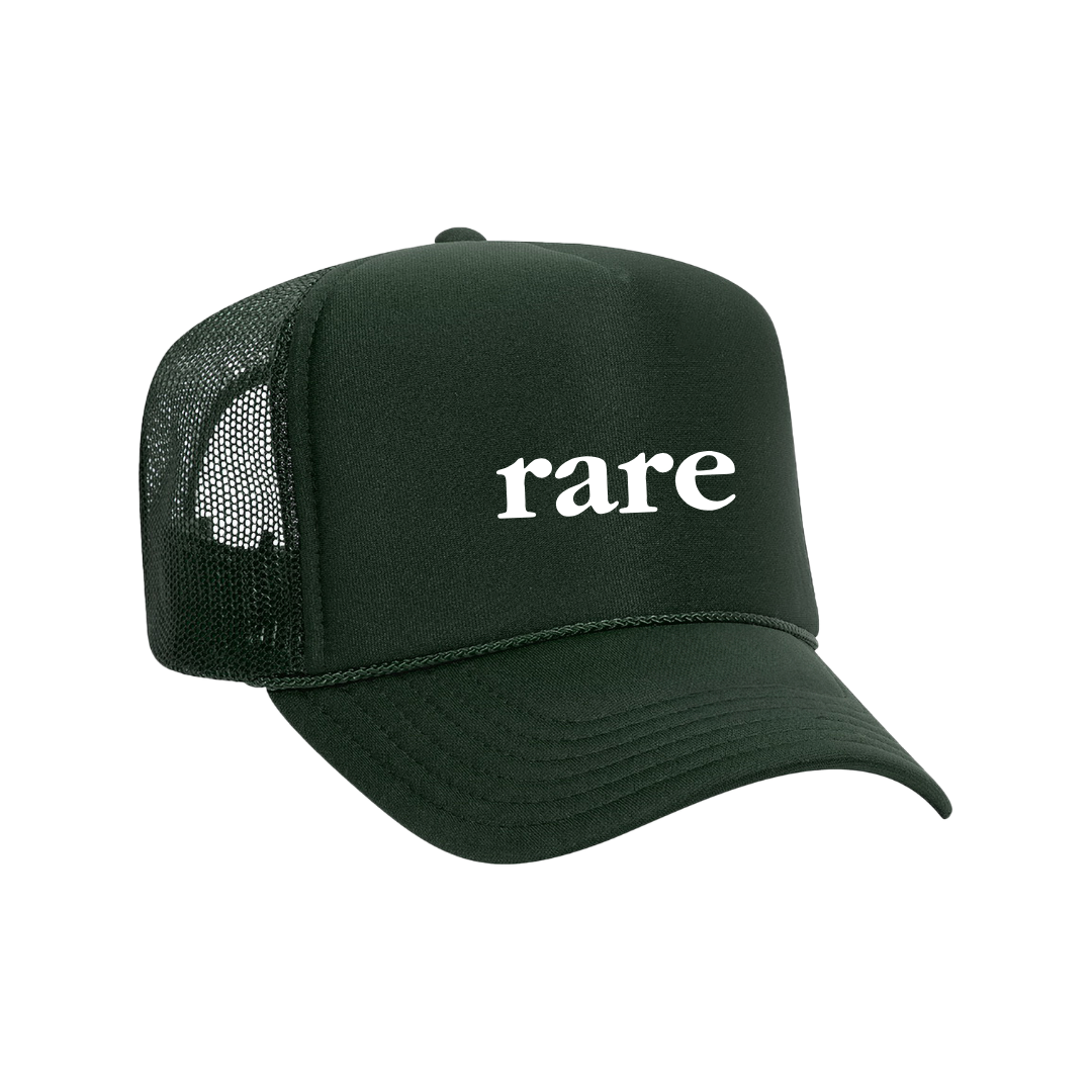 rare logo trucker dark green