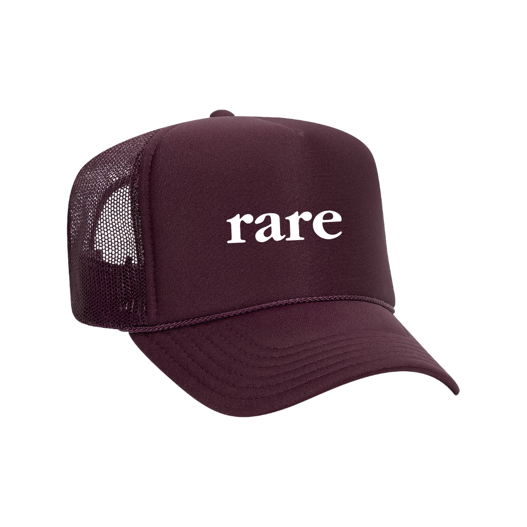 rare logo trucker maroon
