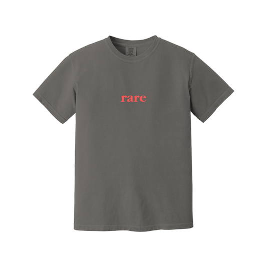 RARE LOGO T SHIRT GRAY WITH RED