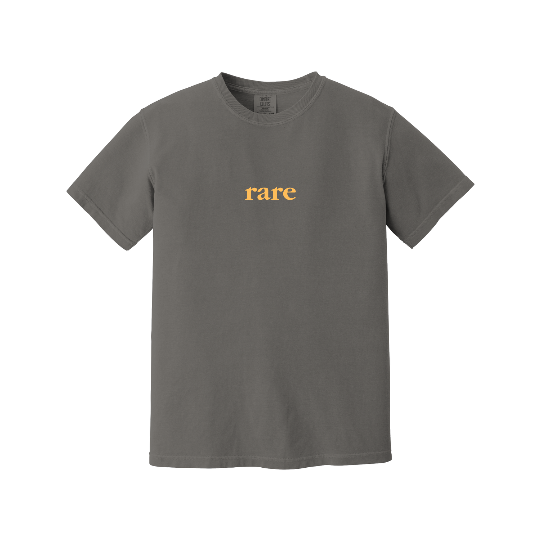 RARE LOGO T SHIRT GRAY WITH YELLOW