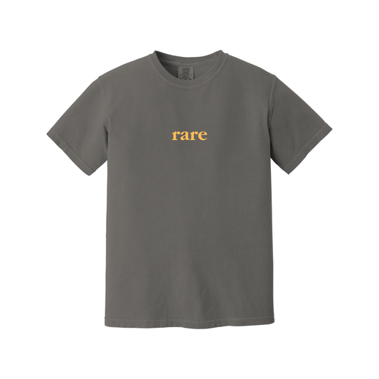 RARE LOGO T SHIRT GRAY WITH YELLOW